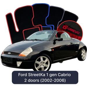Velurové autokoberce OMEVO pro Ford StreetKa 1 gen Cabrio 2 dveře (2002-2006)