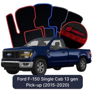 Velurové autokoberce OMEVO pro Ford F-150 Single Cab 13 gen Pick-up (2015-2020)