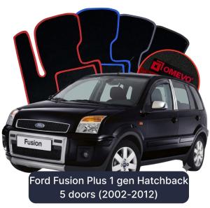 Velurové autokoberce OMEVO pro Ford Fusion Plus 1 gen Hatchback 5 dveří (2002-2012)