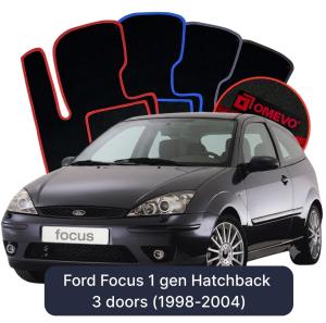 Velurové autokoberce OMEVO pro Ford Focus 1 gen Hatchback 3 dveře (1998-2004)