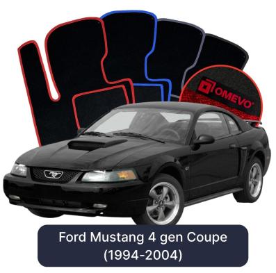 Velurové autokoberce OMEVO pro Ford Mustang 4 gen Kupé (1994-2004)