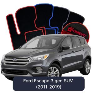 Velurové autokoberce OMEVO pro Ford Escape 3 gen SUV (2011-2019)