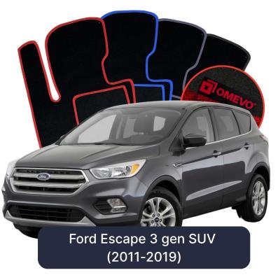 Velurové autokoberce OMEVO pro Ford Escape 3 gen SUV (2011-2019)