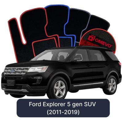 Velurové autokoberce OMEVO pro Ford Explorer 5 gen SUV (2011-2019)