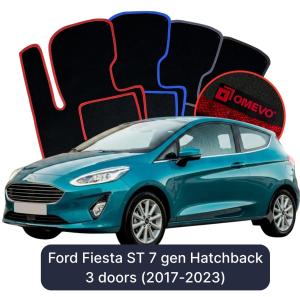Velurové autokoberce OMEVO pro Ford Fiesta ST 7 gen Hatchback 3 dveře (2017-2023)