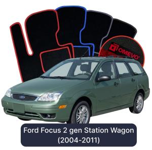 Velurové autokoberce OMEVO pro Ford Focus 2 gen Kombi (2004-2011)