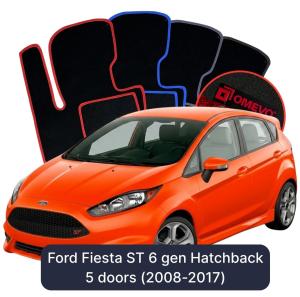 Velurové autokoberce OMEVO pro Ford Fiesta ST 6 gen Hatchback 5 dveří (2008-2017)