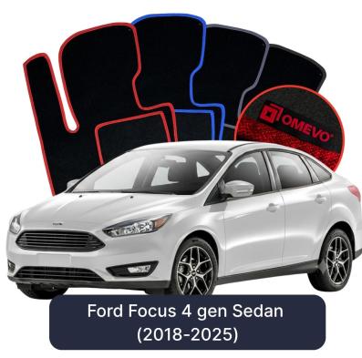 Velurové autokoberce OMEVO pro Ford Focus 4 gen Sedan (2018-2025)