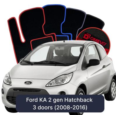 Velurové autokoberce OMEVO pro Ford KA 2 gen Hatchback 3 dveře (2008-2016)
