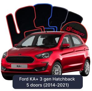 Velurové autokoberce OMEVO pro Ford KA+ 3 gen Hatchback 5 dveří (2014-2021)
