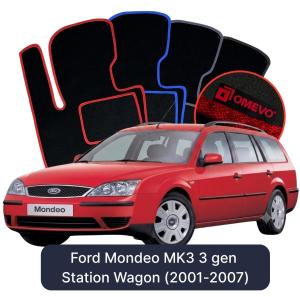 Velurové autokoberce OMEVO pro Ford Mondeo MK3 3 gen Kombi (2001-2007)