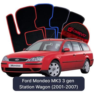 Velurové autokoberce OMEVO pro Ford Mondeo MK3 3 gen Kombi (2001-2007)