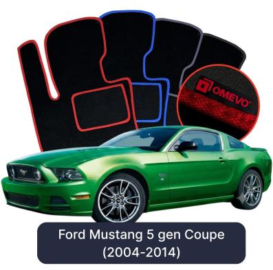 Velurové autokoberce OMEVO pro Ford Mustang 5 gen Kupé (2004-2014)