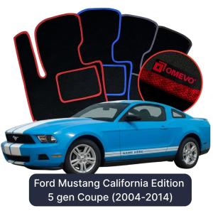 Velurové autokoberce OMEVO pro Ford Mustang California Edition 5 gen Kupé (2004-2014)