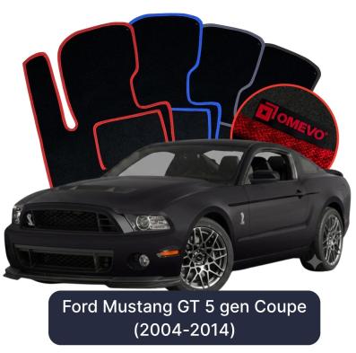 Velurové autokoberce OMEVO pro Ford Mustang GT 5 gen Kupé (2004-2014)