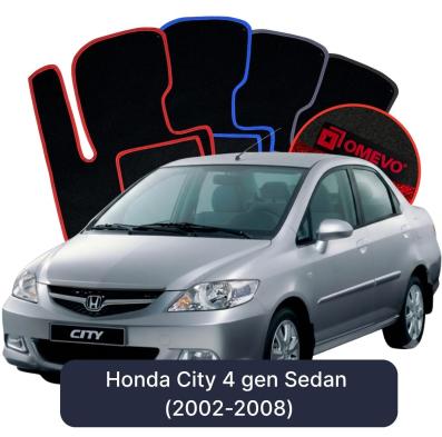 Velurové autokoberce OMEVO pro Honda City 4 gen Sedan (2002-2008)