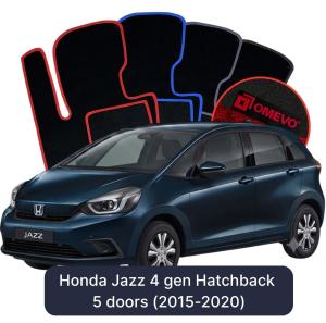 Velurové autokoberce OMEVO pro Honda Jazz 4 gen Hatchback 5 dveří (2015-2020)