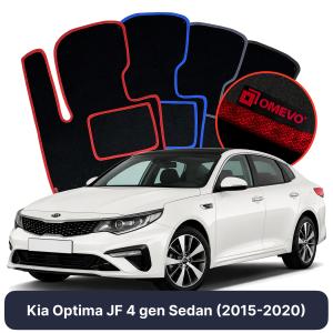 Velurové autokoberce OMEVO pro Kia Optima JF 4 gen Sedan (2015-2020)