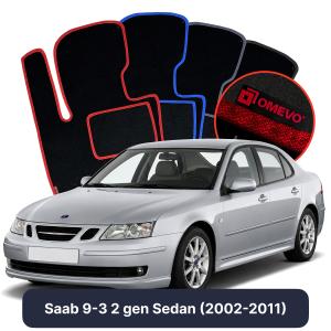 Velurové autokoberce OMEVO pro Saab 44994 2 gen Sedan (2002-2015)
