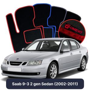 Velurové autokoberce OMEVO pro Saab 44994 2 gen Sedan (2002-2015)