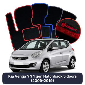 Velurové autokoberce OMEVO pro Kia Venga YN 1 gen Hatchback 5 dveří (2009-2019)