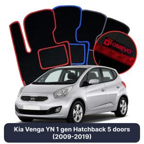Velurové autokoberce OMEVO pro Kia Venga YN 1 gen Hatchback 5 dveří (2009-2019)