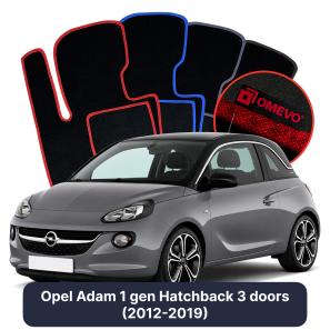 Velurové autokoberce OMEVO pro Opel Adam Hatchback 3 dveře (2012-2019)