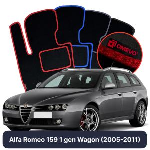 Velurové autokoberce OMEVO pro Alfa Romeo 159 1 gen Kombi (2005-2011)