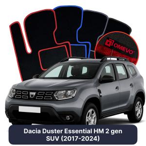 Velurové autokoberce OMEVO pro Dacia Duster Essential HM 2 gen SUV (2017-2024)