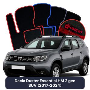 Velurové autokoberce OMEVO pro Dacia Duster Essential HM 2 gen SUV (2017-2024)