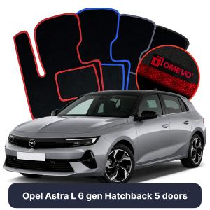 Velurové autokoberce OMEVO pro Opel Astra L 6 gen Hatchback 5 dveří (2022-2025)