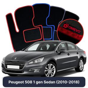 Velurové autokoberce OMEVO pro Peugeot 508 1 gen Sedan (2010-2018)
