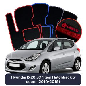 Velurové autokoberce OMEVO pro Hyundai IX20 JC 1 gen Hatchback 5 dveří (2010-2019)
