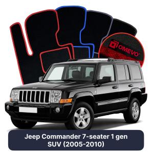 Velurové autokoberce OMEVO pro Jeep Commander 7 místný 1 gen SUV (2005-2010)
