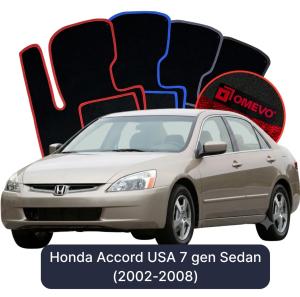Velurové autokoberce OMEVO pro Honda Accord USA 7 gen Sedan (2002-2008)