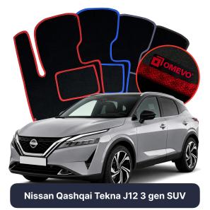 Velurové autokoberce OMEVO pro Nissan Qashqai Tekna+ J12 3 gen SUV (2021-2025)