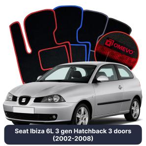 Velurové autokoberce OMEVO pro Seat Ibiza 6L 3 gen Hatchback 3 dveře (2002-2008)