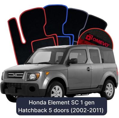 Velurové autokoberce OMEVO pro Honda Element SC 1 gen Hatchback 5 dveří (2002-2011)