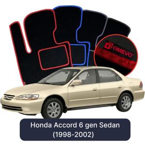 Velurové autokoberce OMEVO pro Honda Accord 6 gen Sedan (1998-2002)