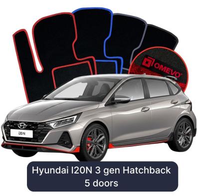 Velurové autokoberce OMEVO pro Hyundai I20N 3 gen Hatchback 5 dveří (2020-2025)