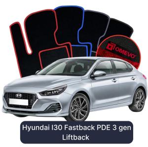 Velurové autokoberce OMEVO pro Hyundai I30 Fastback PDE 3 gen LIftback (2016-2025)