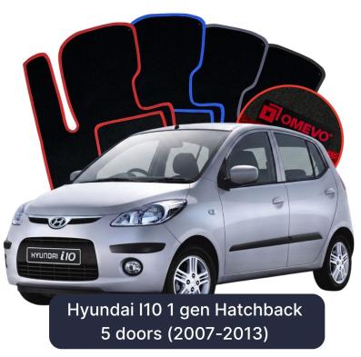 Velurové autokoberce OMEVO pro Hyundai I10 1 gen Hatchback 5 dveří (2007-2013)