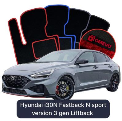 Velurové autokoberce OMEVO pro Hyundai i30N Fastback N sportovní verze 3 gen Liftback (2016-2025)