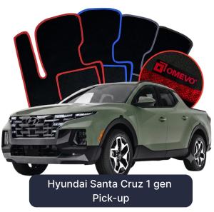 Velurové autokoberce OMEVO pro Hyundai Santa Cruz 1 gen Pick-up (2021-2025)