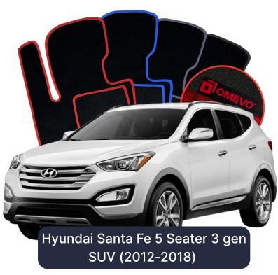 Velurové autokoberce OMEVO pro Hyundai Santa Fe 5 místný 3 gen SUV (2012-2018)