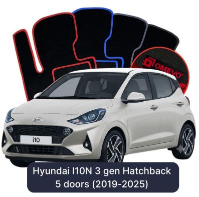 Velurové autokoberce OMEVO pro Hyundai I10N 3 gen Hatchback 5 dveří (2019-2025)