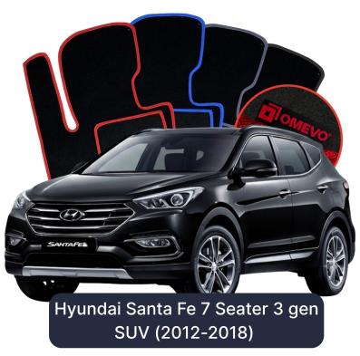 Velurové autokoberce OMEVO pro Hyundai Santa Fe 7 místný 3 gen SUV (2012-2018)