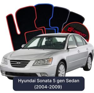 Velurové autokoberce OMEVO pro Hyundai Sonata 5 gen Sedan (2004-2009)