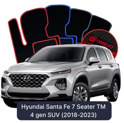 Velurové autokoberce OMEVO pro Hyundai Santa Fe 7 místný TM 4 gen SUV (2018-2023)