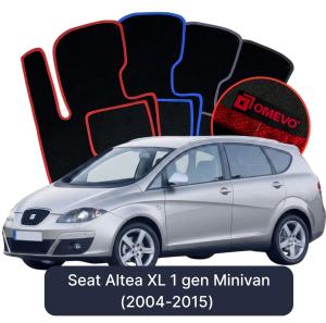 Velurové autokoberce OMEVO pro Seat Altea XL 1 gen Minivan (2004-2015)